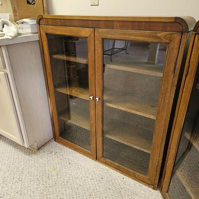 Rounded Pair of Glass Door Bookcases (BD-JS)