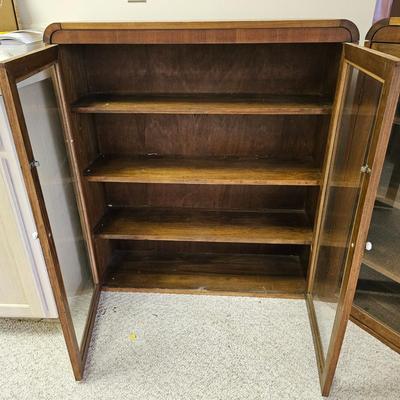 Rounded Pair of Glass Door Bookcases (BD-JS)