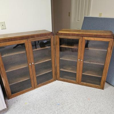 Rounded Pair of Glass Door Bookcases (BD-JS)