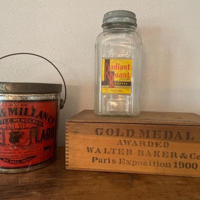 Vintage Lard, Coffee & Gold Medal box