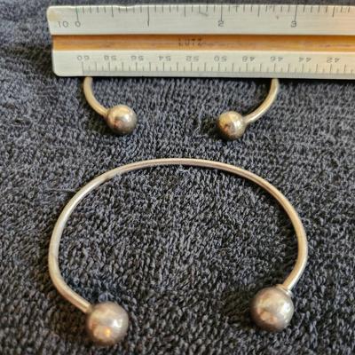 Pair of Sterling Wrist Bracelets.