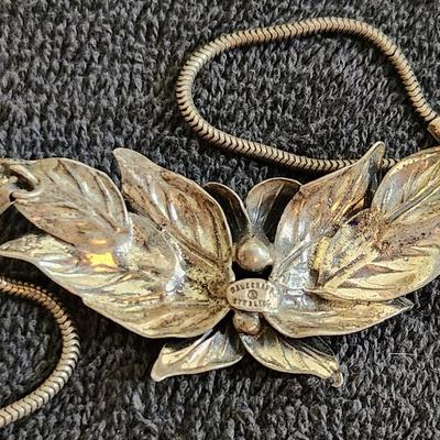 Sale Photo Thumbnail #319: This auction lot is for a Danecraft Sterling Flower Necklace.  This is a stunning example of fine sterling jewelry.  The necklace weighs about 28.3 grams.  Primavera Designs of Italy now has a USA division, known as Danecraft, with a small factory and Mr.