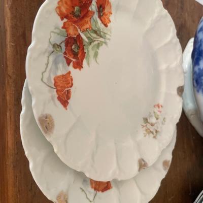 Fancy China plates & soup tureen from England