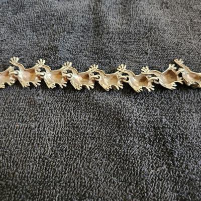 Sterling Army of Frogs Bracelet