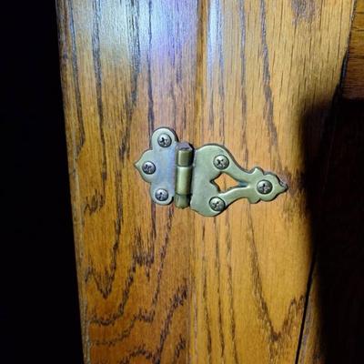 White Clad Oak Antique Ice Box