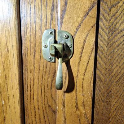 White Clad Oak Antique Ice Box