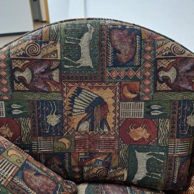 Wicker Wing Chair w/ Special Ordered Indian Cushions