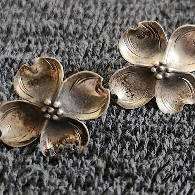 Petite Sterling Dogwood Earrings