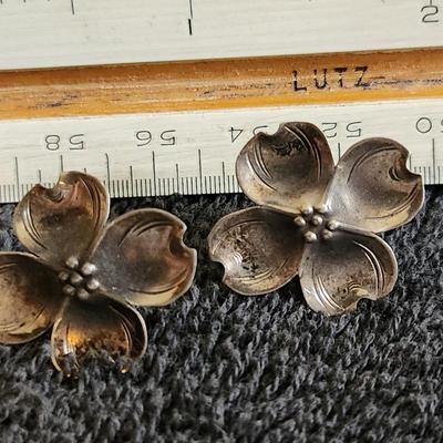 Petite Sterling Dogwood Earrings
