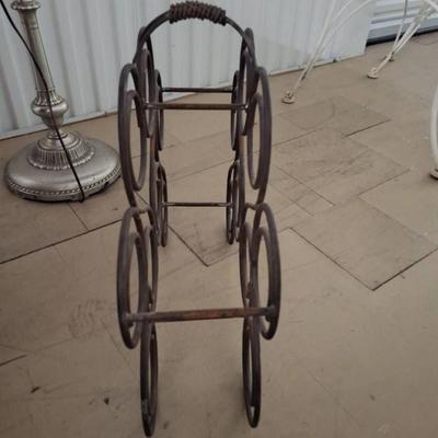 Wrought Iron Wine Rack Heavy