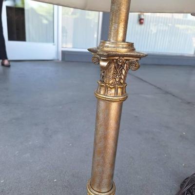 Column Pillar Gold Table Lamp