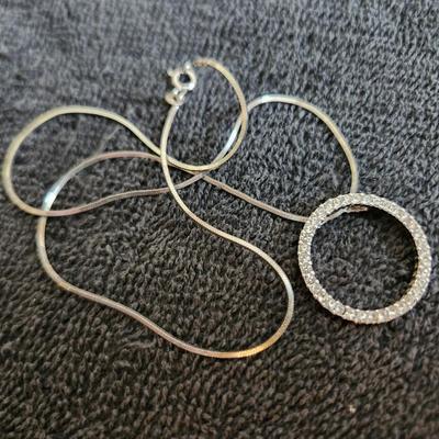 Danecraft Sterling Necklace with Circle Pendant