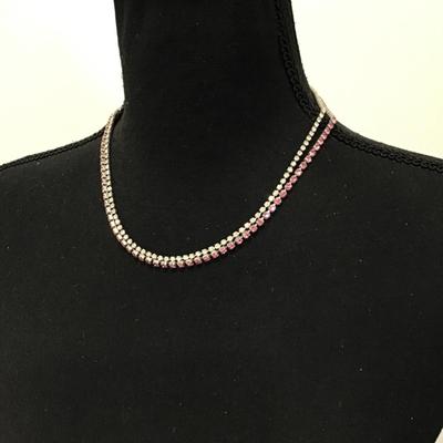 Cute Vintage rhinestone layered necklace