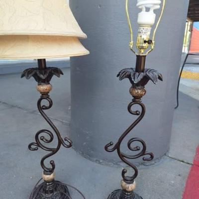 Pair Table Lamps with Shades