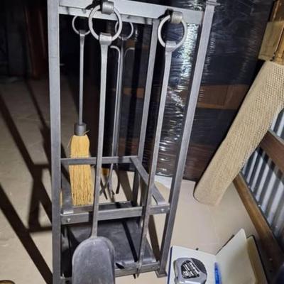 Sale Photo Thumbnail #45: Fireplace Metal Tools and Wood Rack  

4 tools