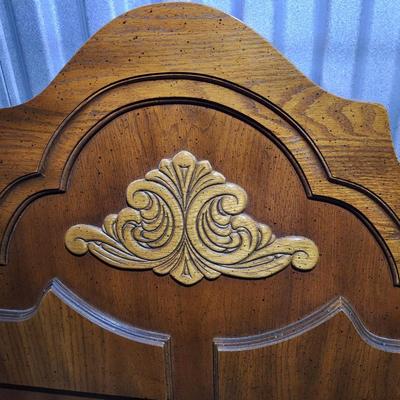 Queen Bed Frame with rails (Bed if wanted good shape)