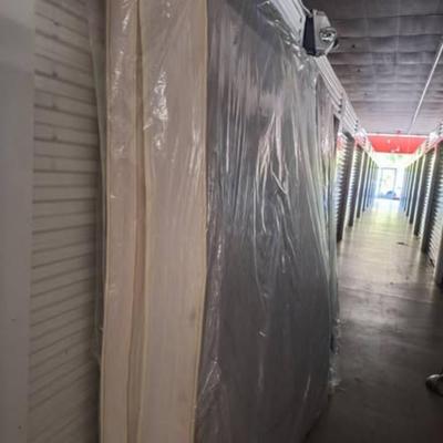 Queen Bed Frame with rails (Bed if wanted good shape)