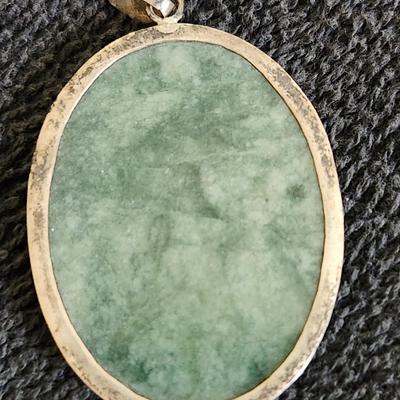 Aventurine Stone Pendant set in a Sterling Holder