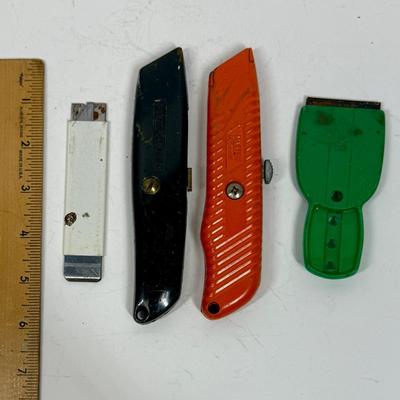 Lot of 4 Vintage Box Cutter Knives