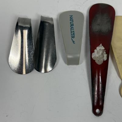 Vintage Shoehorn, Cushion, and Shoelace Lot