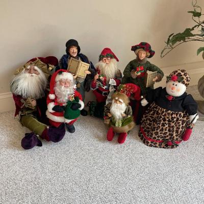 Various Christmas carolers