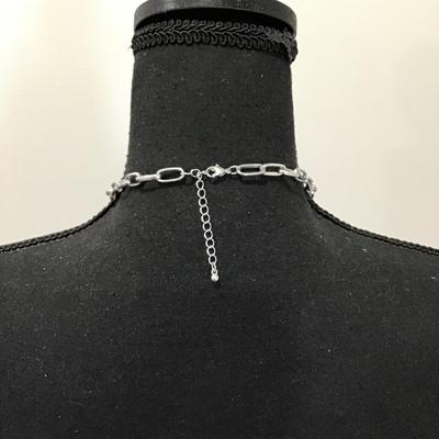 Brushed silver, toned statement, necklace
