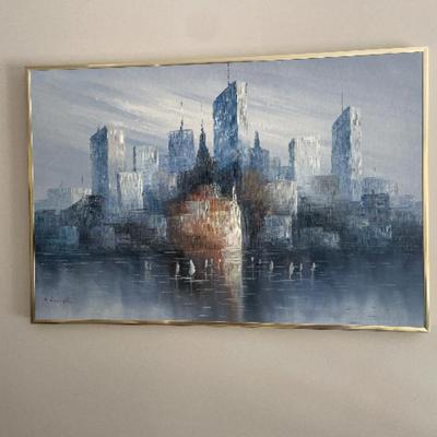 City skyline art, W. Bonsall
