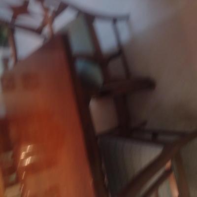 Stunning Antique John Wanamaker of New York Dining Table with Six Matching Chairs