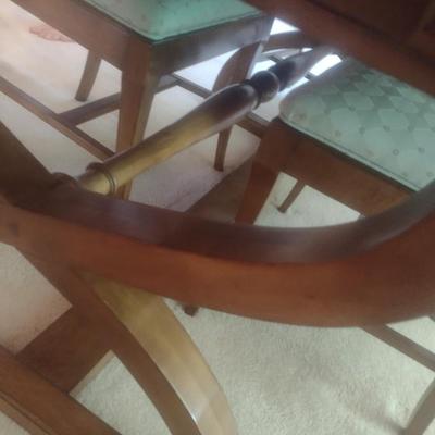 Stunning Antique John Wanamaker of New York Dining Table with Six Matching Chairs