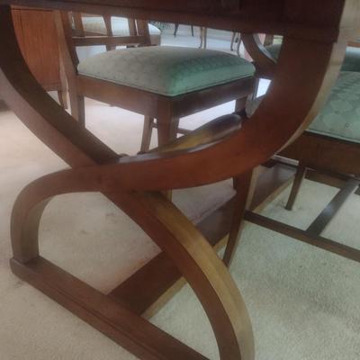 Stunning Antique John Wanamaker of New York Dining Table with Six Matching Chairs