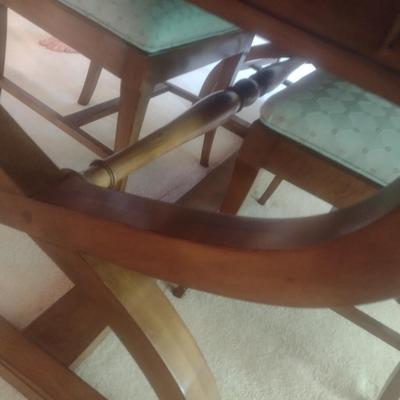 Stunning Antique John Wanamaker of New York Dining Table with Six Matching Chairs