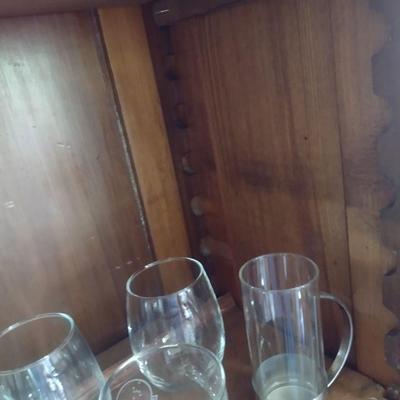 Impressive Antique Eastlake Solid Oak Double Door Dish Cupboard (No Contents)
