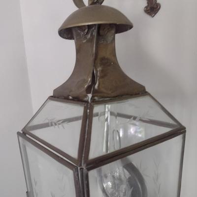 Vintage Brass French Wall Mount Oil Lantern Lamp Holder