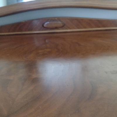 Antique Flame Mahogany Four Over Two Chest of Drawers with Swivel Mirror
