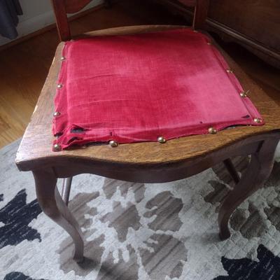 Antique Tiger Oak Carved Wood Chair