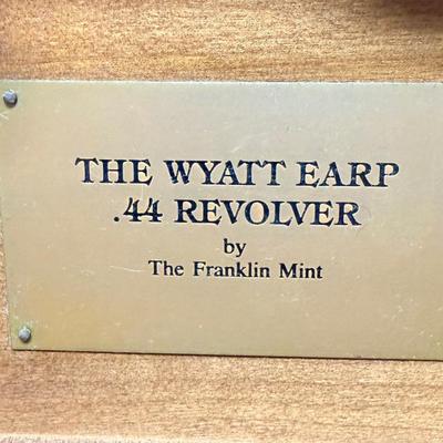 Wyatt Earp .44 Revolver Replica Franklin Mint with Display Board