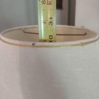 Pair of Matching Heavy Brass Urn Shaped Table Lamps with Shades