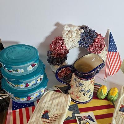 Patriotic Kitchen & Decor Lot – Americana Flair