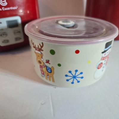 Kitchen Appliance & Container Trio – Cook’s Essentials rice steamer, Kuhn Rikon Deep Frier & lidded soup container