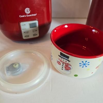 Kitchen Appliance & Container Trio – Cook’s Essentials rice steamer, Kuhn Rikon Deep Frier & lidded soup container