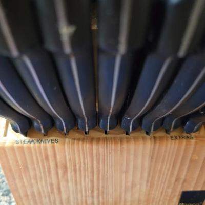 Ronco Knife Block Set – 30+ Pieces with Sharpener