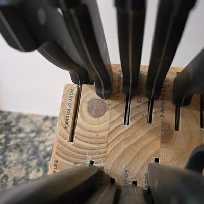 Ronco Knife Block Set – 30+ Pieces with Sharpener