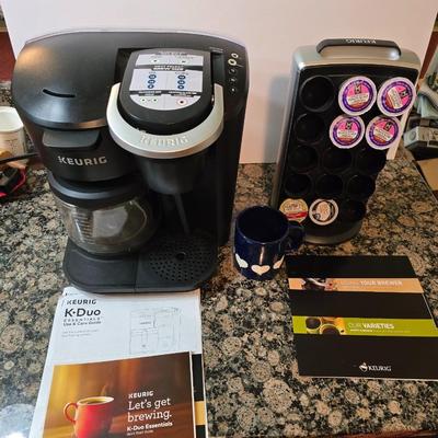 Keurig K-Duo Essentials Coffee Maker Bundle – With K-Cup Rack