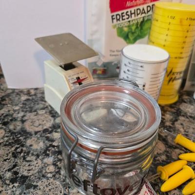 Large Kitchen Gadget & Tool Lot – Mandoline, decorative Rolling Pin, Skewers & More