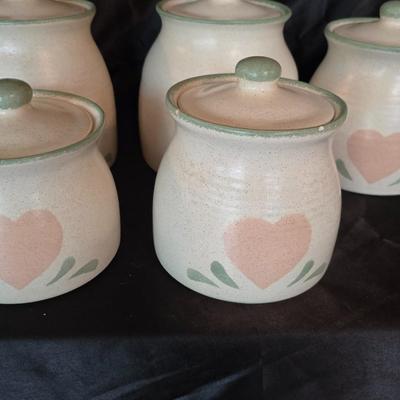 Vintage Heartland-Style Ceramic Canister Set – Set of 5