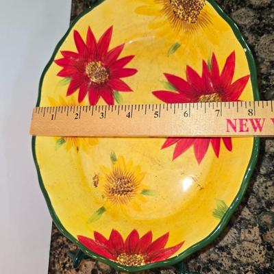 Temp-tations Presentable Ovenware Set – Sunflower Floral Pattern (8 Pieces)