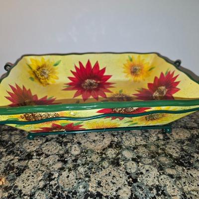 Temp-tations Presentable Ovenware Set – Sunflower Floral Pattern (8 Pieces)