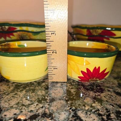 Temp-tations Presentable Ovenware Set – Sunflower Floral Pattern (8 Pieces)