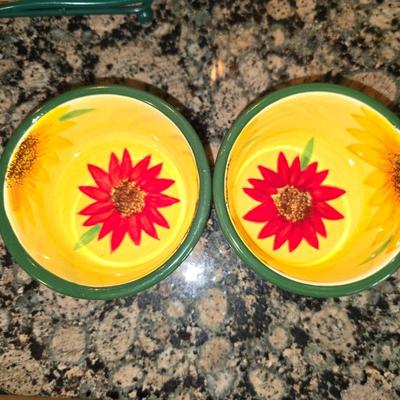 Temp-tations Presentable Ovenware Set – Sunflower Floral Pattern (8 Pieces)