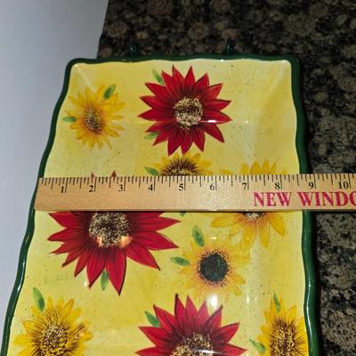 Temp-tations Presentable Ovenware Set – Sunflower Floral Pattern (8 Pieces)